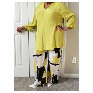 💫Vibrant Masai NWOT Lime Green Tunic Blouse - Size XXL 💫